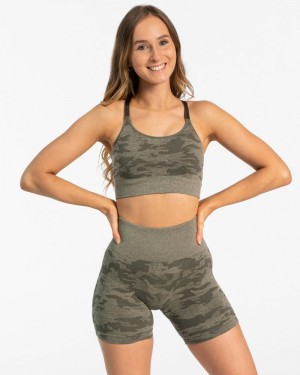 Teveo Camo Sport BH Damen Khaki | RIJ-7381