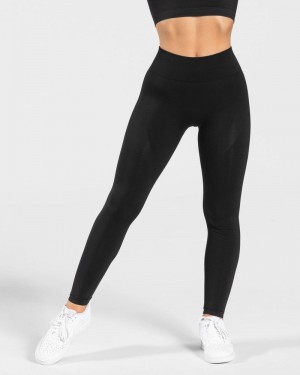 Teveo Charming Scrunch Leggings Damen Schwarz | CDD-8099