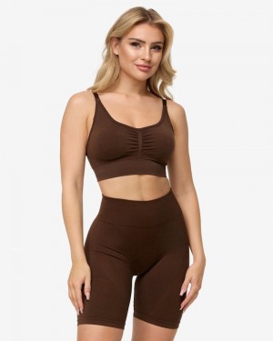 Teveo Charming Scrunch Sport BH Damen Braun | CPZ-0180