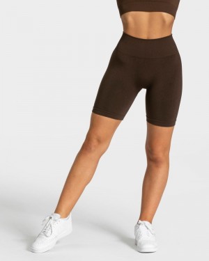 Teveo Classy Kurze Sporthose Damen Dunkelbraun | GJE-8814