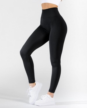 Teveo Classy Leggings Damen Schwarz | PUF-7635