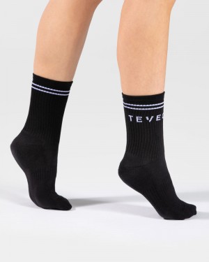 Teveo Crew (2pcs) Socken Damen Schwarz | SDM-0283