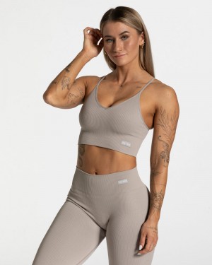 Teveo Elegant Cross Oberteile Damen Grau | SSC-1639