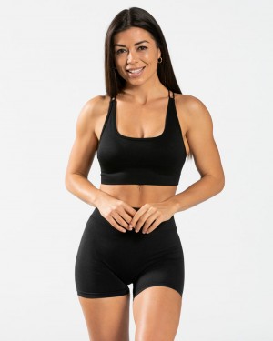 Teveo Everyday Backless Oberteile Damen Schwarz | FTO-6741
