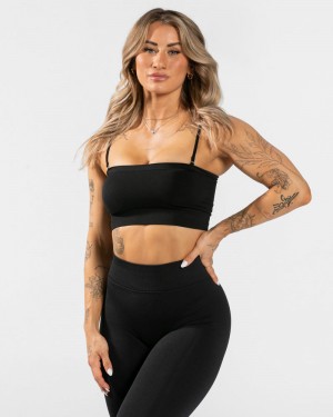 Teveo Everyday Bandeau Sport BH Damen Schwarz | PSF-7300