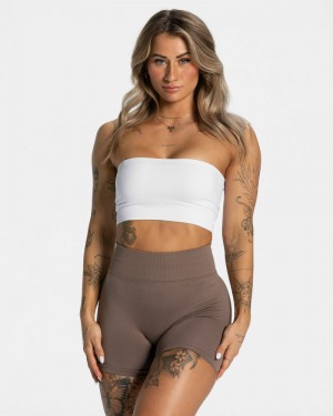 Teveo Everyday Bandeau Sport BH Damen Weiß | TOA-4207