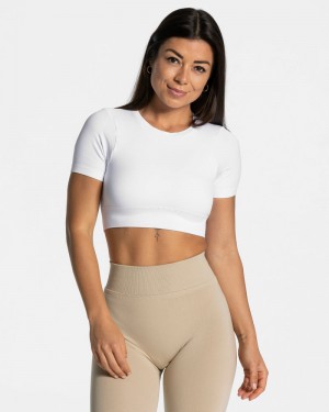 Teveo Everyday Cut Out T-shirts Damen Weiß | KRO-1925