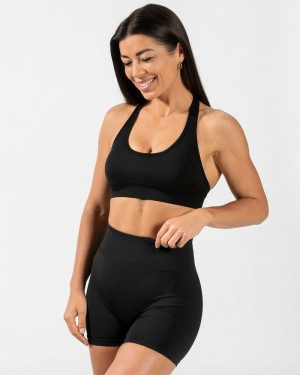 Teveo Everyday Neckholder Sport BH Damen Schwarz | OVD-6268