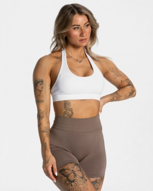 Teveo Everyday Neckholder Sport BH Damen Weiß | QPD-1678