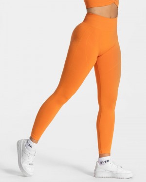 Teveo Focus Scrunch Leggings Damen Orange | ZVH-3683