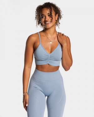 Teveo Focus Sport BH Damen Grau Blau | AJH-1154