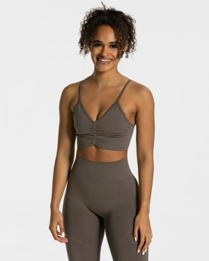 Teveo Focus Sport BH Damen Grau Braun | ZKV-6535