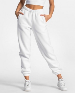 Teveo Iconic Oversized Jogginghose Damen Weiß | HJO-7896