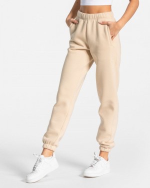 Teveo Iconic Oversized Jogginghose Damen Beige | YVM-3322