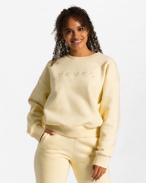 Teveo Iconic Oversized Pullover Damen Gelb | OWS-6568