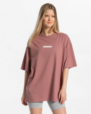 Teveo Iconic Oversized T-shirts Damen Berry | FLJ-0566