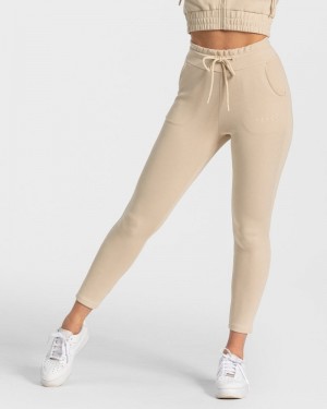 Teveo Klassische Jogginghose Damen Beige | EFN-1774