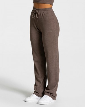 Teveo Lounge Sporthose Damen Dunkelbraun | PIQ-0508