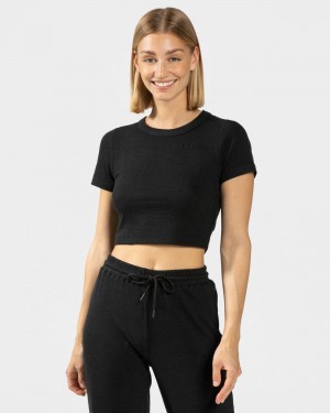 Teveo Lounge T-shirts Damen Schwarz | RLG-6168