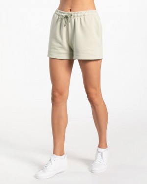 Teveo Oversized Kurze Sporthose Damen Olivgrün | QOP-6379