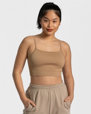 Teveo Sassy Oberteile Damen Beige | DGR-9034