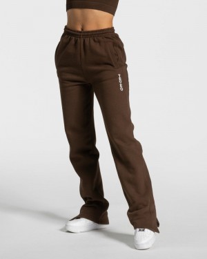 Teveo Sassy Slit Jogginghose Damen Braun | PZO-8223