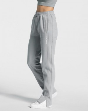Teveo Sassy Slit Jogginghose Damen Grau Blau | RIK-0110