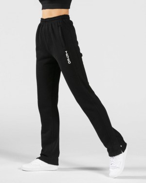 Teveo Sassy Slit Jogginghose Damen Schwarz | GWS-2581