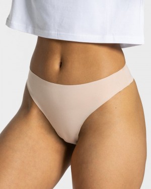 Teveo Seamless Tanga (2s) Unterwäsche Damen Beige | TCX-6879