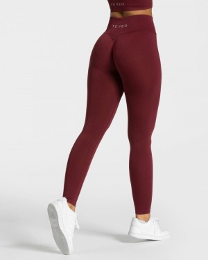 Teveo Sensation Leggings Damen Bordeaux Rot | YRY-3181