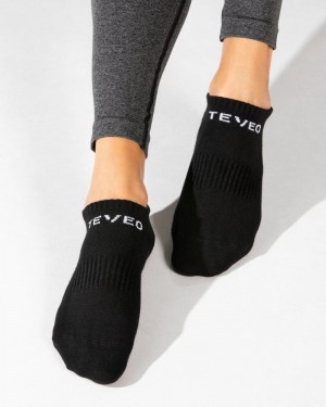Teveo Sport (2pcs) Socken Damen Schwarz | JGX-6673