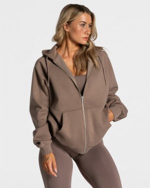 Teveo Statement Oversized Jacken Damen Beige | DYZ-8197