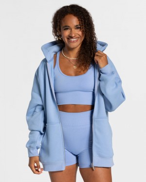 Teveo Statement Oversized Jacken Damen Blau | GLG-1182