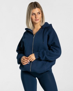 Teveo Statement Oversized Jacken Damen Dunkelblau | WSZ-6838