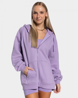 Teveo Statement Oversized Jacken Damen Lila | LNY-0432