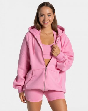 Teveo Statement Oversized Jacken Damen Rosa | BKF-9116