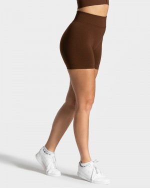 Teveo Statement Scrunch Kurze Sporthose Damen Kaffee | PUO-9773