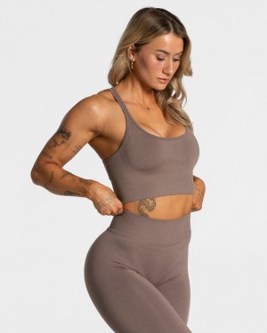 Teveo Statement Sport BH Damen Beige | NNL-5026