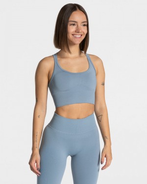 Teveo Statement Sport BH Damen Grau Blau | IVG-1326