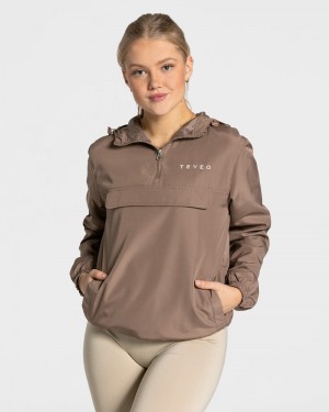 Teveo Statement Windjacke Damen Beige | ART-3862