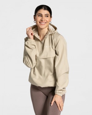 Teveo Statement Windjacke Damen Braun | ROW-3128