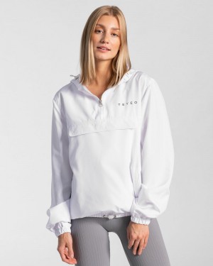 Teveo Statement Windjacke Damen Weiß | QYP-2855