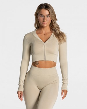 Teveo Statement Zip Jacken Damen Braun | KEA-3836