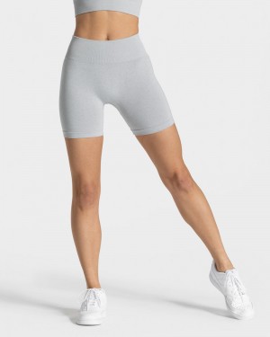 Teveo Timeless Scrunch Kurze Sporthose Damen Hellgrau | JUY-2860