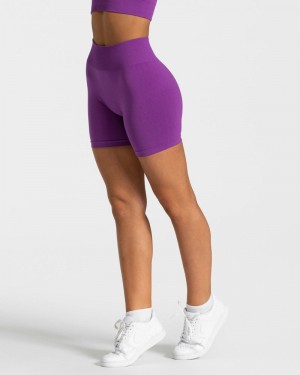 Teveo Timeless Scrunch Kurze Sporthose Damen Lila | OAL-0165