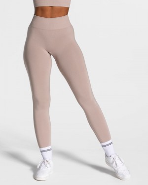Teveo Timeless Scrunch Leggings Damen Dust | YRC-6981