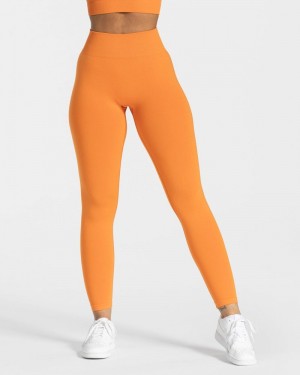 Teveo Timeless Scrunch Leggings Damen Orange | LBY-4926