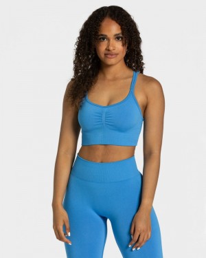 Teveo Timeless Scrunch Sport BH Damen Blau | AOP-0276