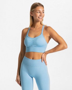 Teveo Timeless Scrunch Sport BH Damen Blau | YCM-6989