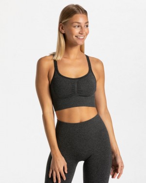 Teveo Timeless Scrunch Sport BH Damen Dunkelgrau | YPA-8661